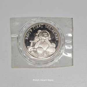 2015 Babys erste Weihnachten 1 Unze Silbermedaille .999 Teddybär - kostenloser Versand - Bild 1 von 2