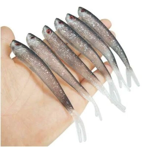 10 pezzi esche da pesca morbide esche morbide maschere esche da nuoto oscillanti acqua salata artificiale - Foto 1 di 7