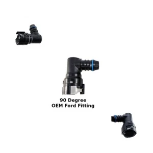 1pc Fits OEM Ford 90 Degree Quick Connect Catch Can PCV Valve Fittings 5/8 Hose - Picture 1 of 3