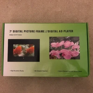 Picture Frame - 7" Digital Frame Digital AD Player - Brillant LCD TFT Screen - Picture 1 of 7