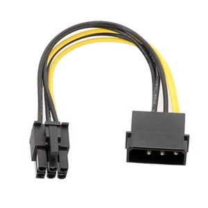6Pin to 4Pin Power Cord Graphics Card Power Port to D Plug Converter Cable - Photo 1/7