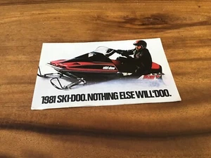Vintage 1981 Ski Doo Nothing Else Will Doo Sales Brochure - Foto 1 di 8