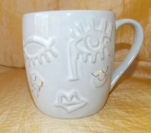 STARBUCKS - Anniversary Holiday Gray SIREN FACE Winky Eye COFFEE CUP MUG 2016 - Picture 1 of 10