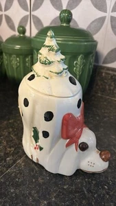 Tarro de galletas McCoy Pottery Mac II de colección edición limitada firmado con árbol de Navidad! - Imagen 1 de 5