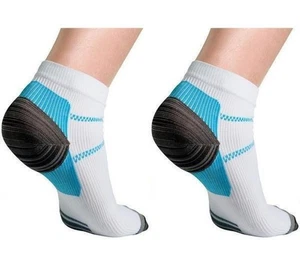 2 Pair Plantar Fasciitis Foot Pain Relief Compression Socks Sleeves Heel Ankle S - Picture 1 of 5