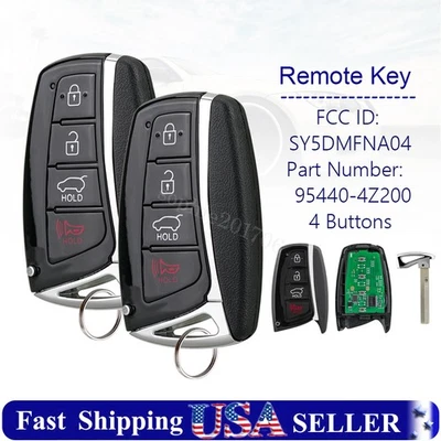 2 para Hyundai Santa Fe 2013-2018 llave Smart Prox mando a distancia 95440-4Z200 Foto 1 de 4