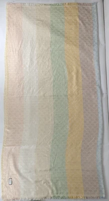 Gucci GG Logo Scarf/Shawl wrap Wool & Silk Multicolor Made in Italy. - Image 1 of 4