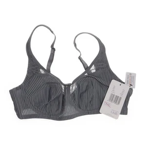 Sassa, BH, Größe: 75C, Grau, Baumwolle/Elasthan/Nylon/Polyester, Streifen #LEx - Bild 1 von 6