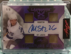 MARTIN ST. LOUIS 2023 Leaf Ultimate Hockey Signature Relics 5/9 Canadiens Coach - Picture 1 of 2
