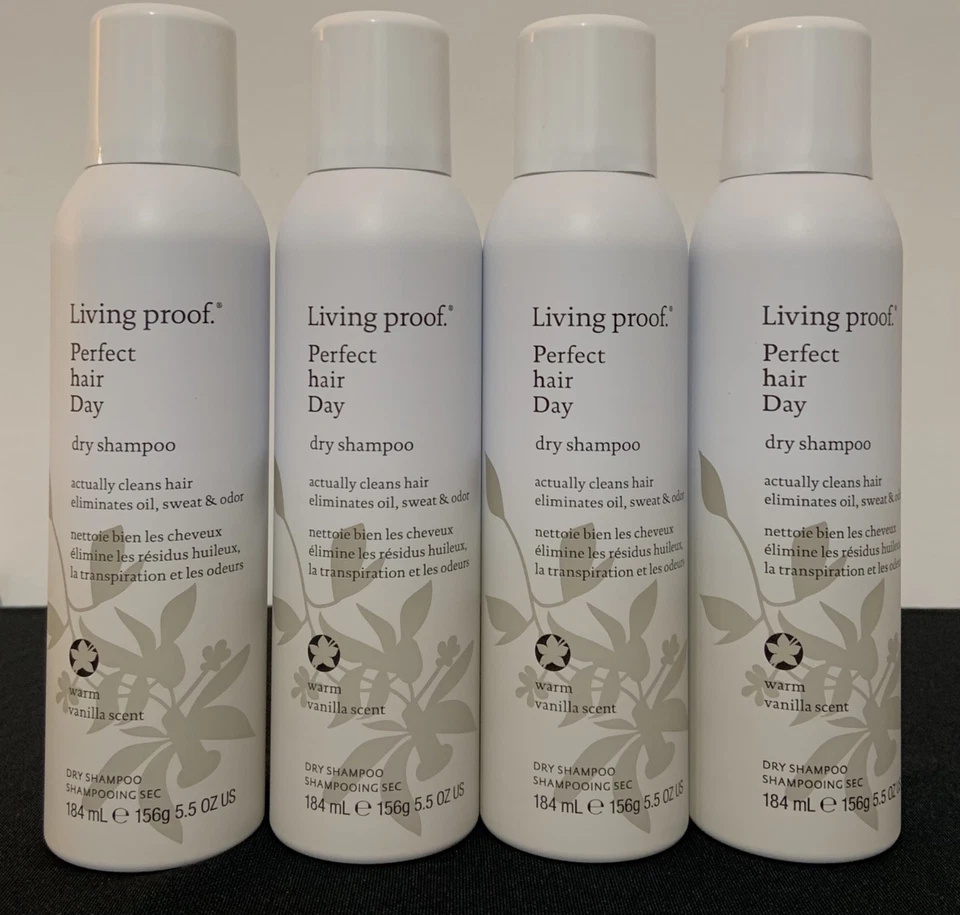 4 champú seco de día Living Proof Perfect Hair - cálido aroma a vainilla (5,5 oz cada uno) Foto 1 de 3