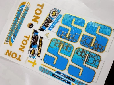 2026 ORIGINAL HIGH QUALITY  DIGITAL BLUE 🔵 SS SUN RIDGES Cricket Bat Stickers - image 1 of 4