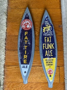 (2) Metal Fat Tire & Fat Funk Ale Beet Tap Handles - Picture 1 of 1