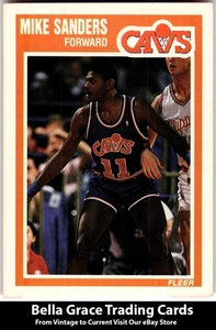 1989-90 Fleer Mike Sanders #30 Cleveland Cavaliers NBA Basketball - Bild 1 von 2