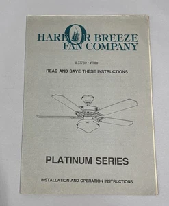 Folleto de instalación Harbor Breeze Fan Company #37769 serie Platinum - Imagen 1 de 4