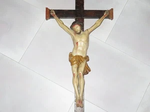 ¡Jesucristo barroco en la cruz! ¡Sur de Alemania alrededor de 1780! muy expresivo! - Imagen 1 de 10