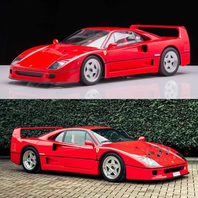 NOREV 1:12 Ferrari F40 1987 Supercar Alloy Unopenable Car Model - Image 1 of 4
