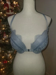 Victoria’s Secret Dream Angels gepolsterter Push-up-BH blau Spitze Akzent Größe 34DD - Bild 1 von 5