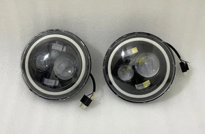 LED Headlight DRL Hi/Lo Beam 7" inch (Pair) Suzuki Samurai SJ410 SJ413 |Fit For - Picture 1 of 11