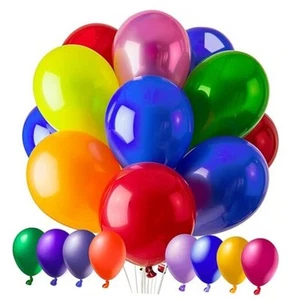 100 PCS Balloons, 12 Inch Assorted Colors Balloon & 10 Kinds of Color  - Picture 1 of 7
