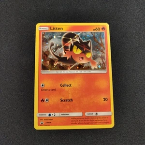 Litten SM08 Sun And Moon Holo Pokemon Tcg Card Heavily Played  - Picture 1 of 2