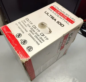 UTP 2 Paar 24 AWG Kategorie 3 CMR REINES MASSIVES KUPFER Kabel grau 950 Fuß Telefon - Bild 1 von 5