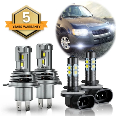 4x H4 LED Headlight + 881 Fog Light Bulbs For Kia Spectra/Kia Spectra5 2005-2009 - Image 1 of 4