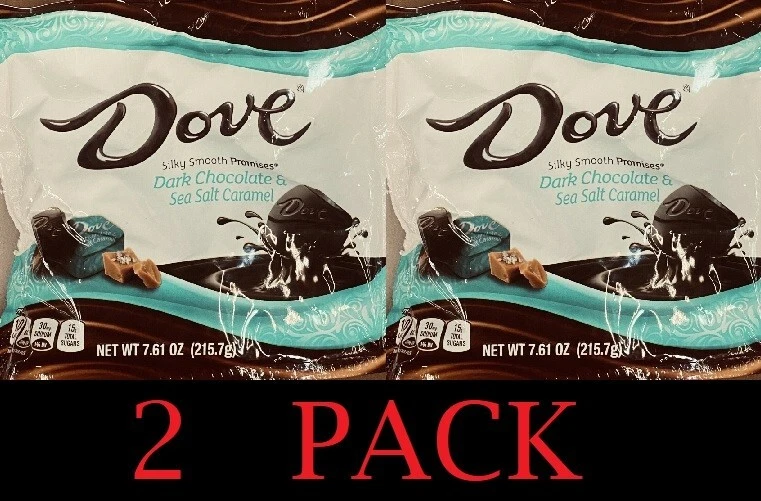 Dove Dark Chocolate & Sea Salt Caramel Smooth Promises Candy Bag 7.61 Oz 2 PACK - Image 1 of 3