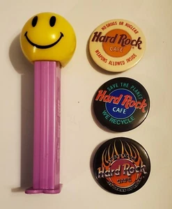 Hard Rock Pinback buttons 3 Different; Recycle, 25 years, Nuclear Weapons 1990's - Picture 1 of 8