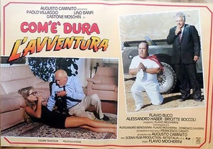 fotobuste lobby card COM E DURA L AVVENTURA LINO BANFI PAOLO VILLAGGIO - Picture 1 of 1