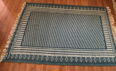 Vintage 1963 Tunisian Mergoum Wool Rug Hand-Knotted Carpet ONA-G 8' 4" x 5' 7" - Imagem 1 de 4