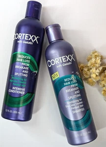 Champú y acondicionador intensivo Cortexx/Cortex súper raro 1997💜 12 oz difícil de encontrar - Imagen 1 de 12