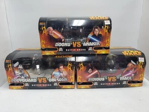 3x Star Wars ROTS Battle Arena Count Dooku Anakin Skywalker Sidius Windu Obi-Wan - Picture 1 of 12