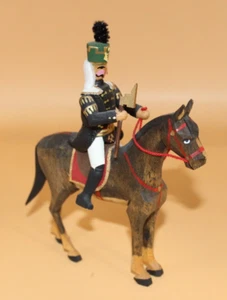 Walter Werner Miniaturen Historische Bergparade Berggeschworener zu Pferd Rappe - Bild 1 von 3