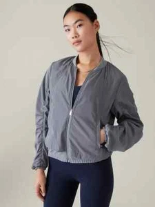 Giacca Bomber Athleta Wayfarer, Blu Costa, Taglia XS, Nuova con etichette, #531112 - Foto 1 di 4