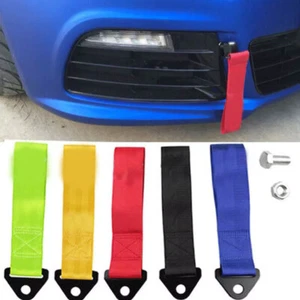 Cuerda decorativa parachoques delantero/trasero estilo deportivo universal rojo para automóvil - Imagen 1 de 15