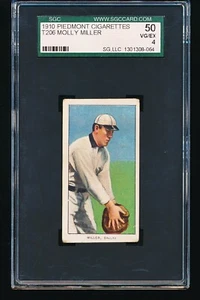 1909 T206 Piamonte Molly Miller SGC 4 - Southern Leaguer - Sin pliegues - Imagen 1 de 2