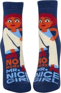 Calcetines al tobillo Blue Q Novedad para mujer No More Mr Nice Girl (zapato para mujer talla 5-10) - Imagen 1 de 2