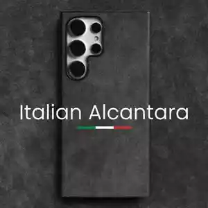 Alcantara Hülle für Galaxy S24 Ultra Plus S23, S22 Luxus Business Leder Hülle - Bild 1 von 18