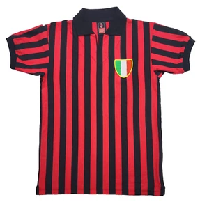 AC Milan Jersey Vintage Retro Remake Home soccer Football Shirt Men Size M - Picture 1 of 5