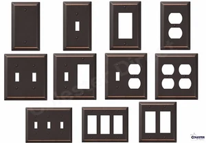 Öl geriebene Bronze Wandschalter Platte Auslassabdeckung Kippwippe GFI Metall - Bild 1 von 14