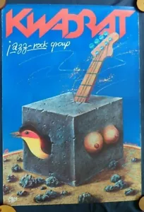 KWADRAT~JAZZ ROCK GROUP~RAFAL OLBINSKI~AFFICHE POLONAISE~POLISH POSTER~1981~ - Picture 1 of 5