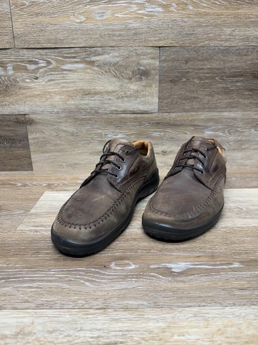 Oxford casual uomo Ecco Seawalker in pelle marrone taglia EU 45