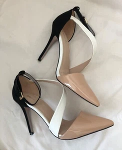 Miss KG Arielle Nude, Black and White Suedette Ladies Shoe Size 40. Worn Once - Picture 1 of 12