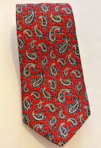 Vintage Atkinsons 100% Silk Men's Tie UK WB Courtyard Collection Red Grey - Picture 1 of 13