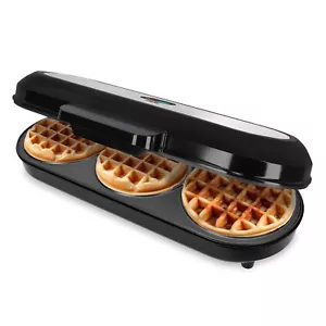 ADE XXL Waffeleisen belgische Waffel | für 3 runde Waffeln gleichzeitig | 1.2... - Bild 1 von 7
