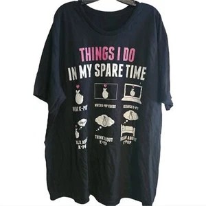 Camiseta 3XL Negra Unisex K-POP Things I Do In My Spare Time Talla Grande - Imagen 1 de 6