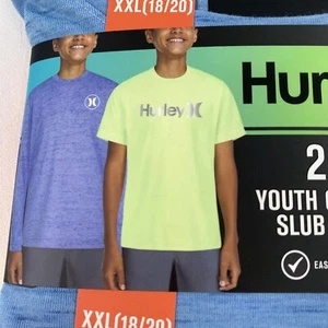 Hurley Boys XXL 2-pack Shirt Graphic Tee and Slub Long Sleeve Shirt 18/20 - Picture 1 of 7