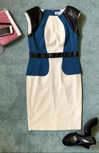 Paper Dolls 12 (40) Dress Peplum Vintage Pencil Shift Classic Retro Colour Block - Picture 1 of 4