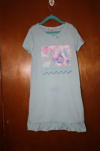 Camicia da notte bambina Sweet N Sassy taglia 10 scena oceano SS verde fiocco con volant - Foto 1 di 5