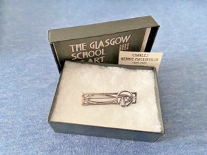 Nuevo en caja Broche PIN offset GSA SCOTLAND ster CR MACKINTOSH años 80-90 ROSA ESTILIZADA - Imagen 1 de 11